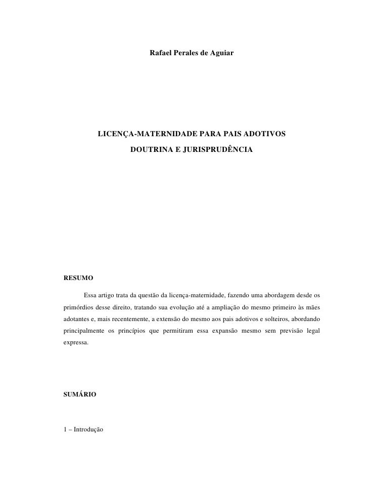 Licença maternidade para pais adotivos