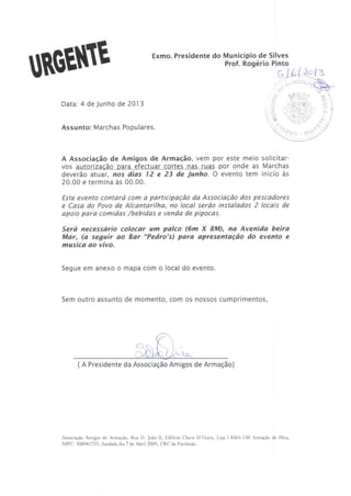 Licenças evento das marchas