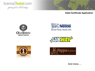 Halal Certificate Application And more…. 