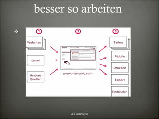 besser so arbeiten      A.Laurençon 