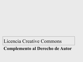 Licencia Creative Commons
Complemento al Derecho de Autor

 