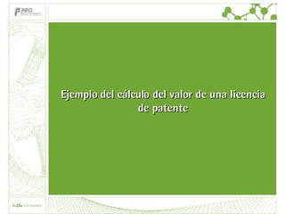 Ejemplo del cálculo del valor de una licencia de patente 