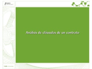 Análisis de cláusulas de un contrato 