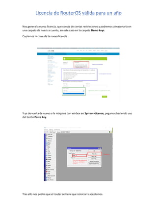 Licencia de software RouterOS de mikrotik para un año | PDF