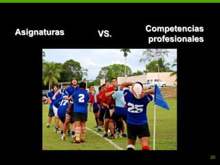 Asignaturas         Competencias
              VS.
                    profesionales




                                    20
 