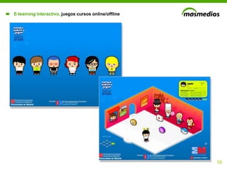 E-learning interactivo, juegos cursos online/offline




                                                       58
 