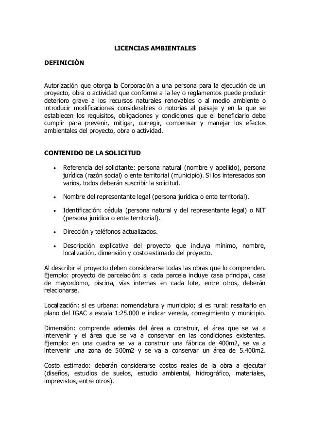Licencias Ambientales