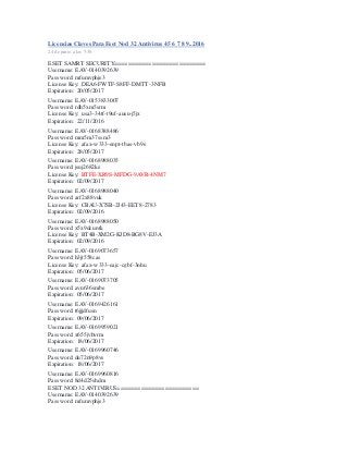 licencia para nod32 9