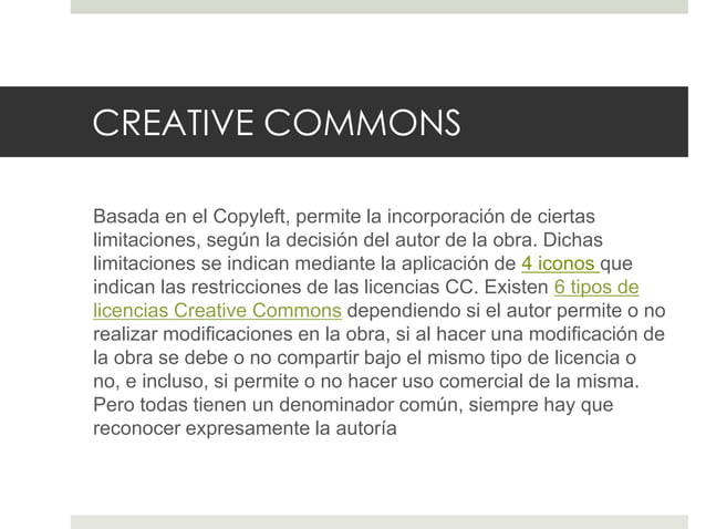 Licencias creative commons | PPT
