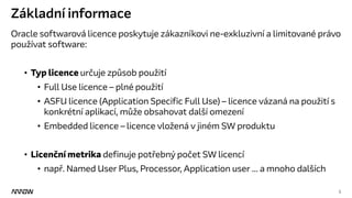 Základy licencování Oracle software | PDF