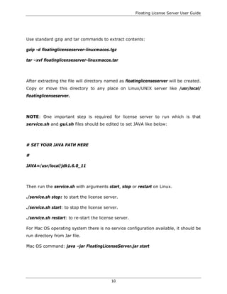 Floating License Server User Guide | PDF