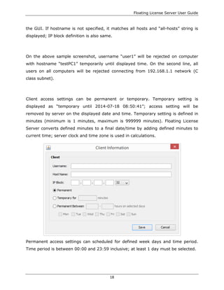 Floating License Server User Guide | PDF