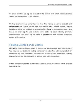 Floating License Server User Guide | PDF