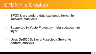 Spdx File Example License compliance in embedded linux with the yocto project | PPTX
