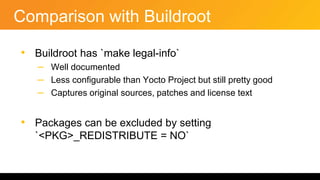 License compliance in embedded linux with the yocto project | PPTX