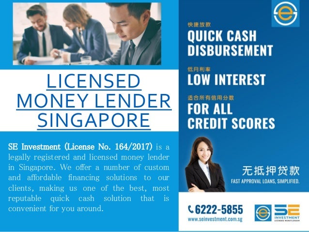 Licensed Moneylender In Singapore Quick Credit