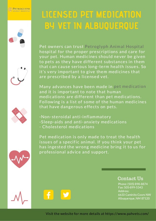 Licensed pet medication by vet in albuquerque