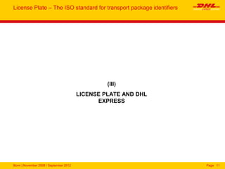 License plate the iso standard for transport package identifiers | PPT