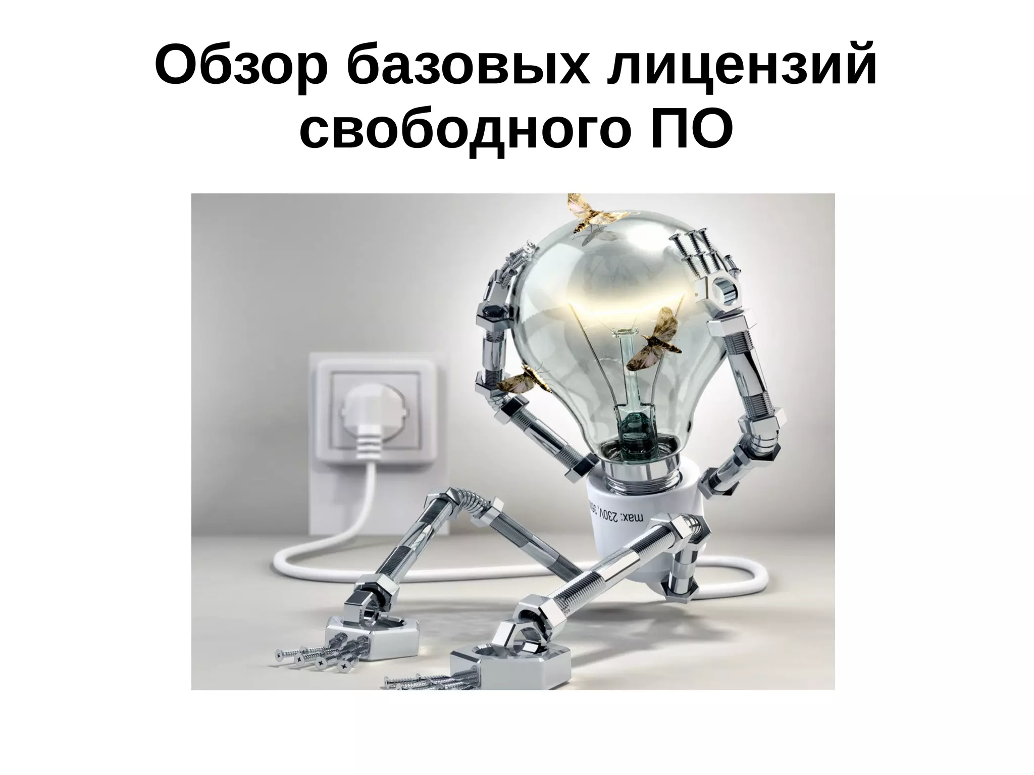 Обзор базовых лицензий
свободного ПО

 