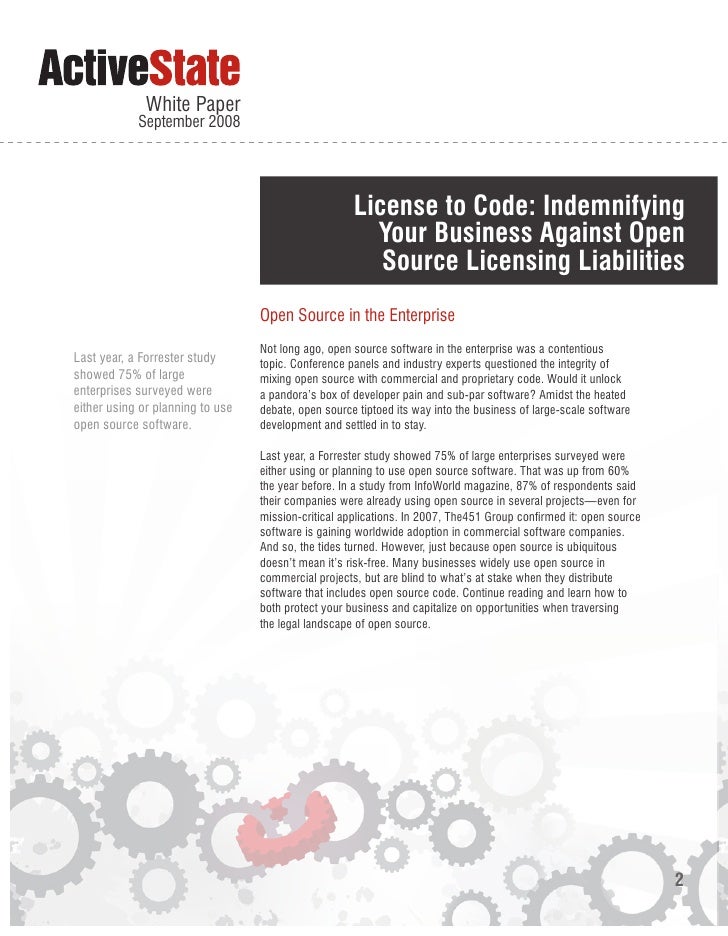 License to Code Indemnifying Your Business Against Open Source Licen…