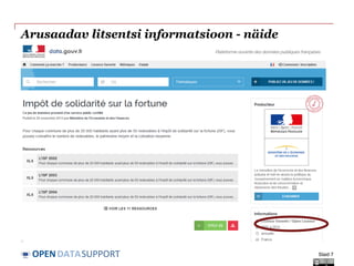 DATASUPPORTOPEN
Arusaadav litsentsi informatsioon - näide
Slaid 7
 
