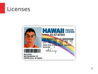 17 
Licenses 
 