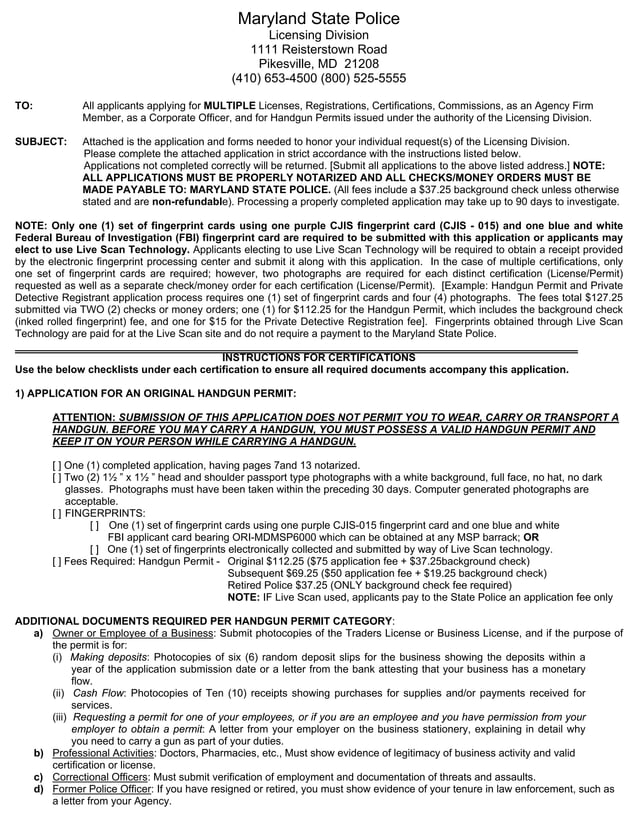 Licensing application PDF