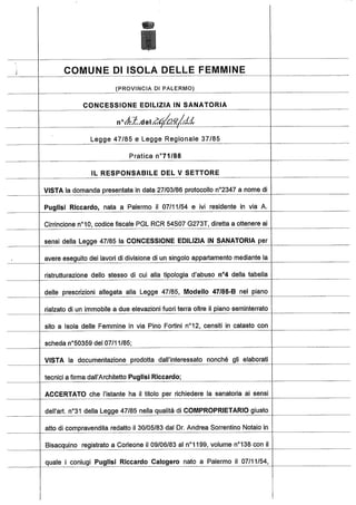 Licenza edilizia  in sanatoria  2011 cottone giuseppe mineo rosaria c.e.s n.17.11[1]
