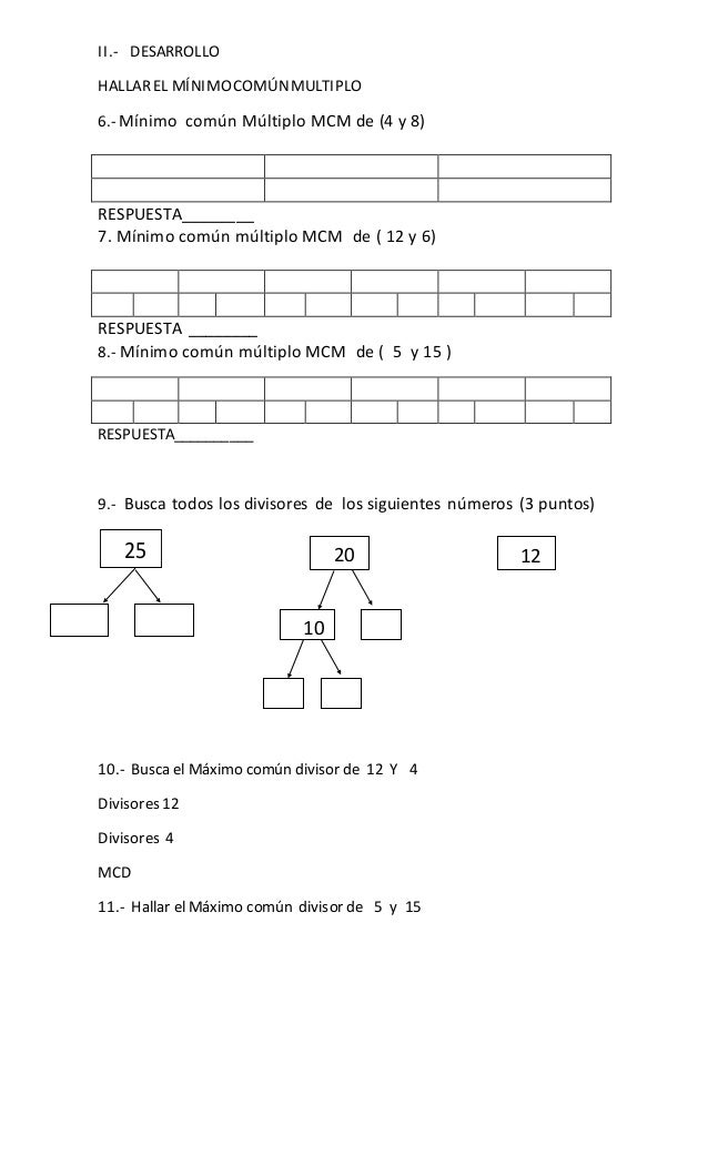 prueba multiplos y divisores