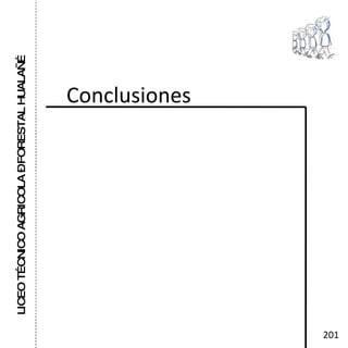 LICEO TÉCNICO AGRICOLA – FORESTAL HUALAÑÉ Conclusiones 201 
