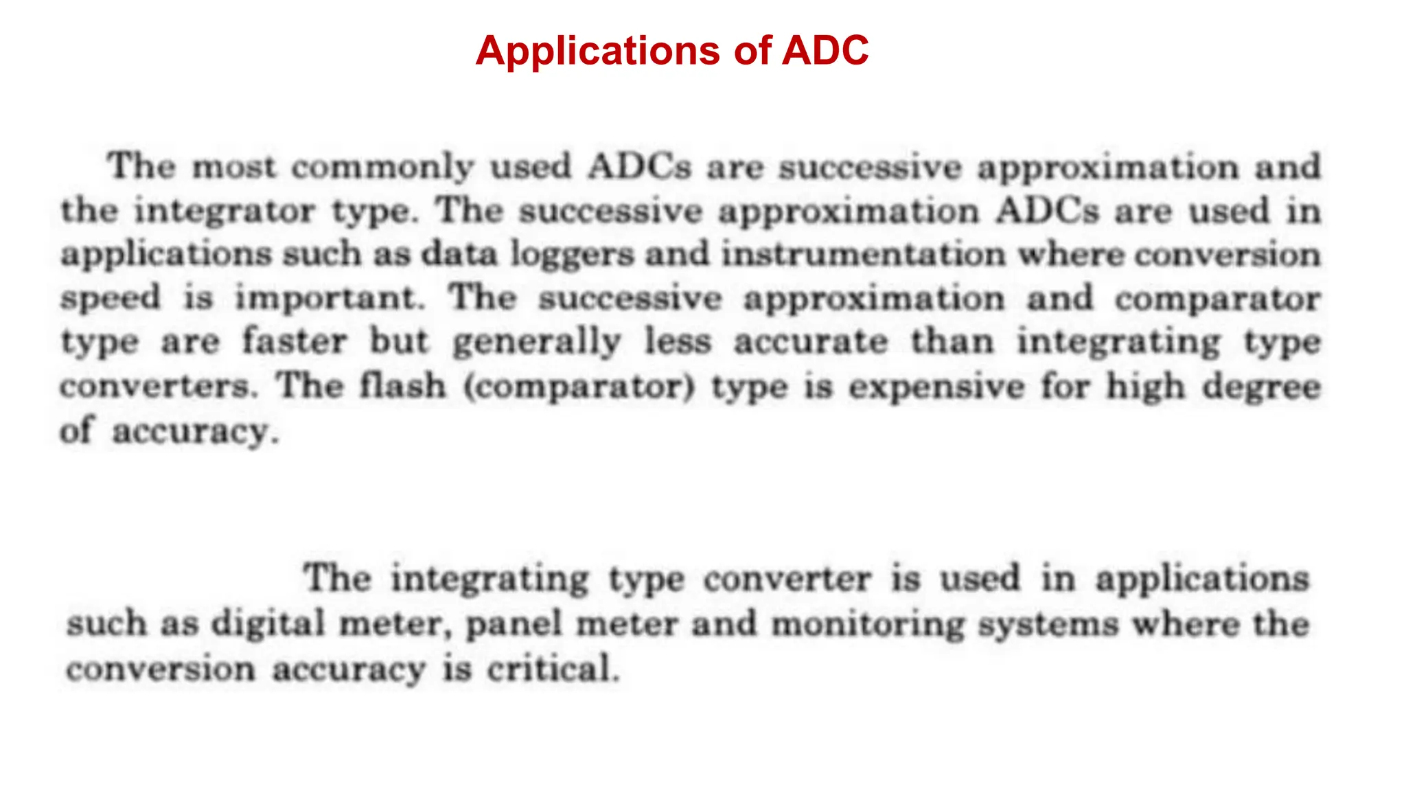 Applications of ADC
 