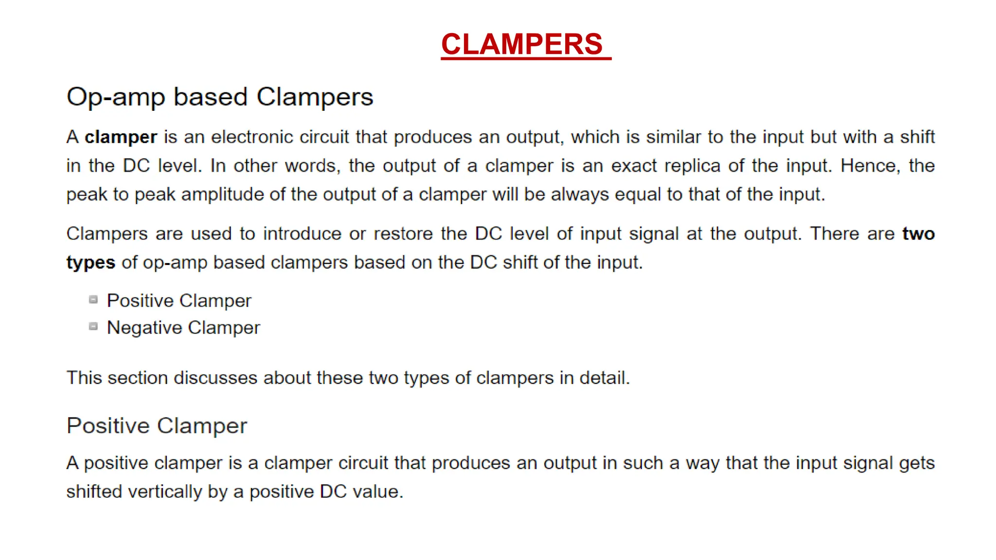 CLAMPERS
 