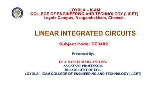 Linear5 Circuit Analysis Charateristics Of Op Amp Ppt