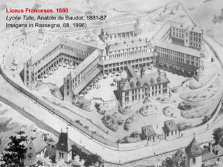 Liceus Franceses. 1880
Lycée Tulle, Anatole de Baudot, 1881-87
Imagens in Rassegna, 68, 1996)
 