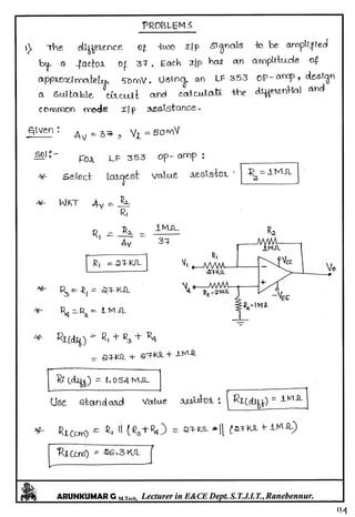 Linear IC's & Application Notes
