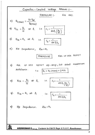 Linear IC's & Application Notes