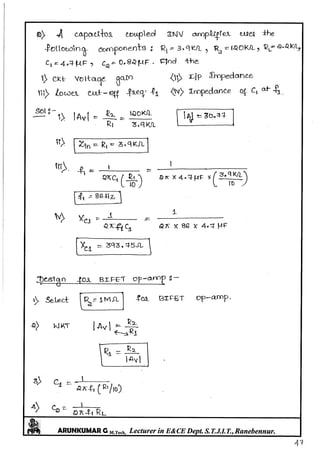 Linear IC's & Application Notes