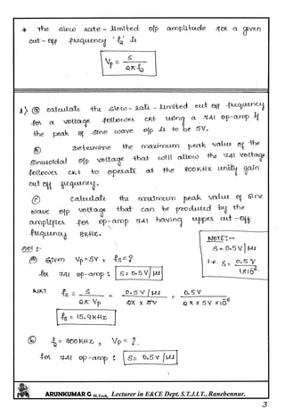 Linear IC's & Application Notes