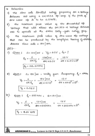 Linear IC's & Application Notes