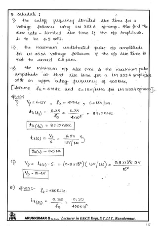 Linear IC's & Application Notes