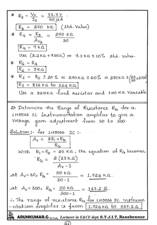 Linear IC's & Application Notes