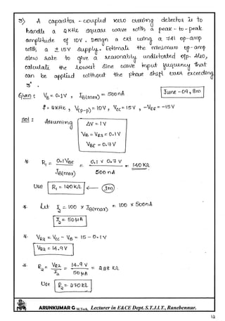 Linear IC's & Application Notes