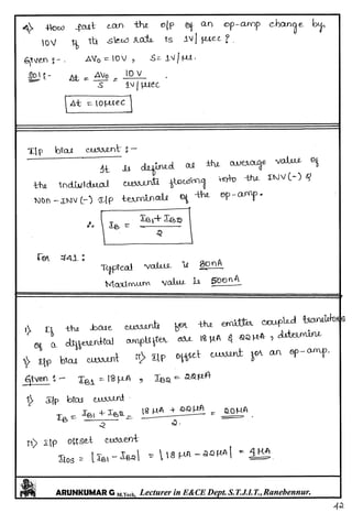 Linear IC's & Application Notes