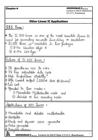 Linear IC's & Application Notes