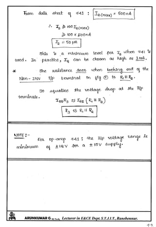 Linear IC's & Application Notes
