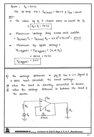 Linear IC's & Application Notes