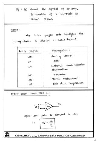 Linear IC's & Application Notes Slide 3