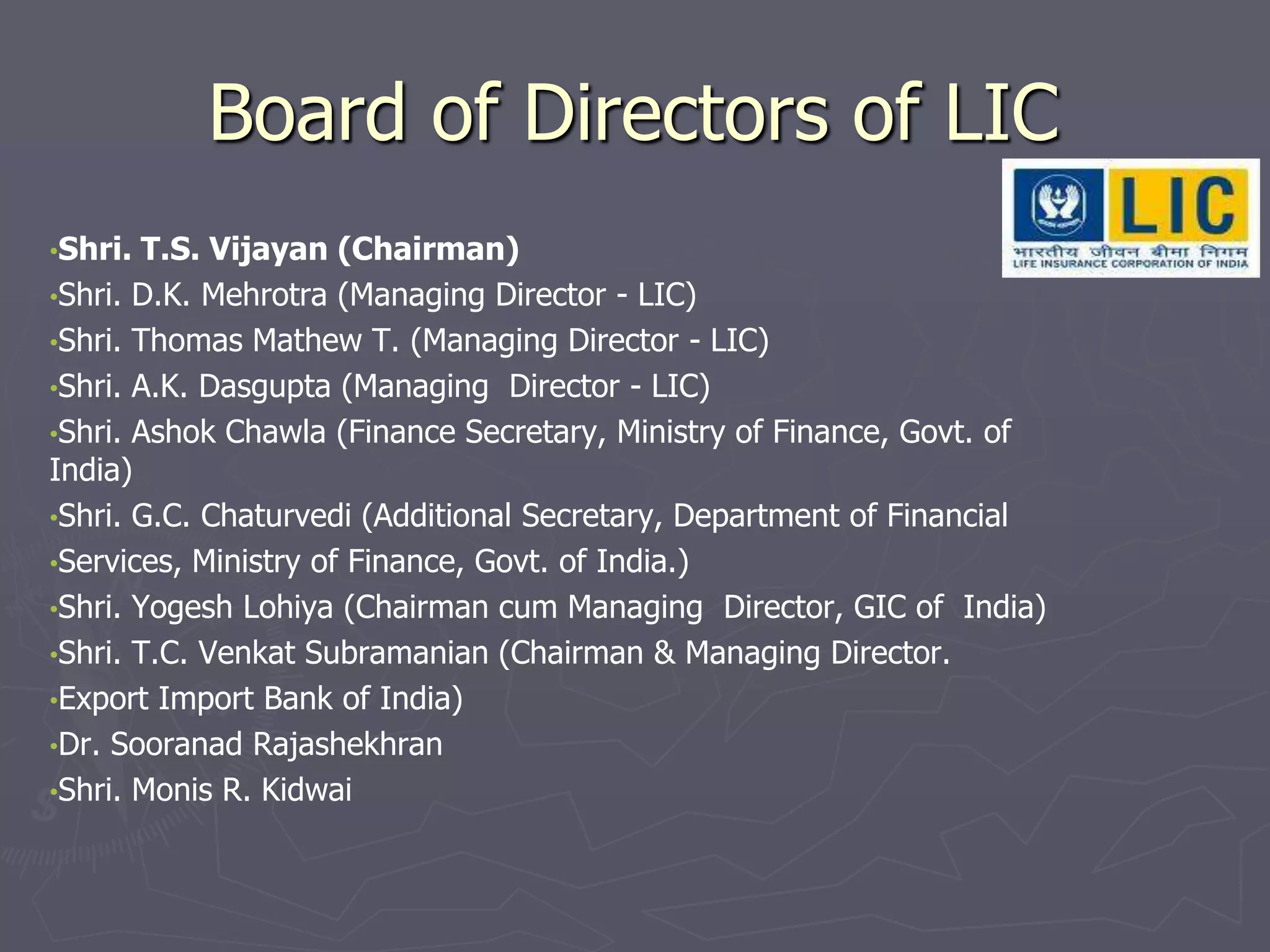 To mobilise people’s savings through insurance linked savings schemes.