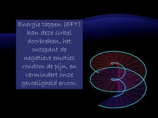 Energie tappen (EFT)
kan deze cirkel
doorbreken, het
ontspant de
negatieve emoties
rondom de pijn, en
vermindert onze
gevoeligheid ervoor.
 