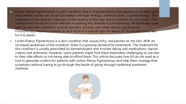 Lichen Planus Pigmentosus Treatment Lichen Planus Pigmentosus Treatment